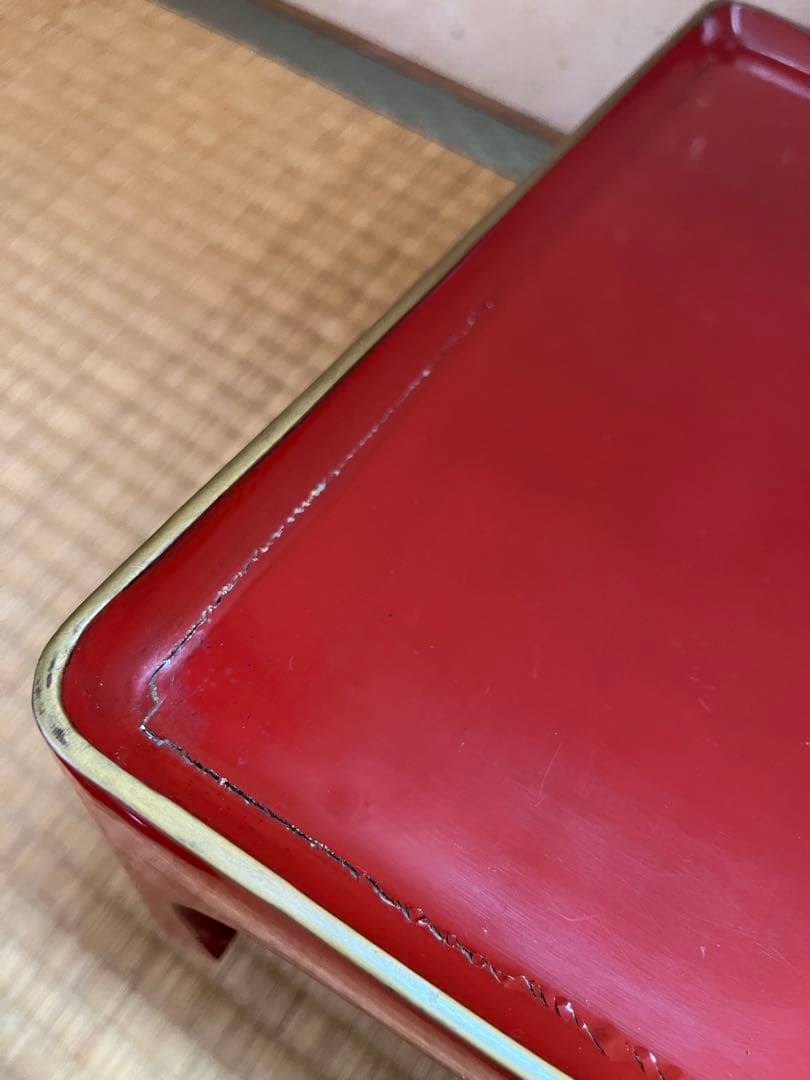 蔵出し 朱塗りのお膳6セットとその他　大量まとめセット！　レトロ品　漆器食器