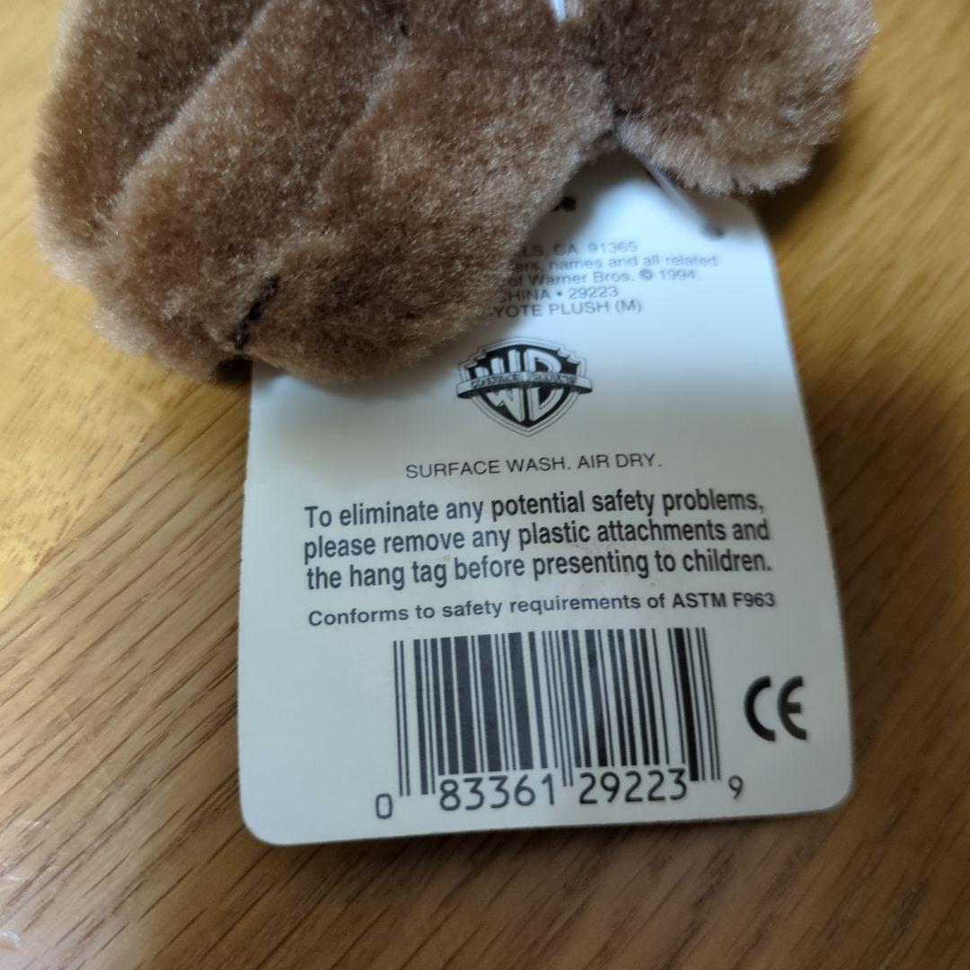 ワイリー・コヨーテ ぬいぐるみ ビンテージ90sタグ付き