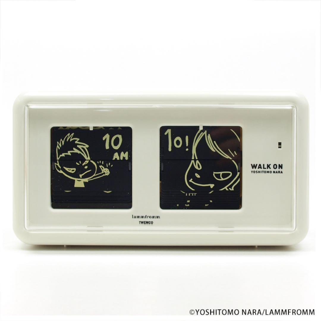 奈良美智 パタパタクロック WALK ON ホワイト 新品未開封