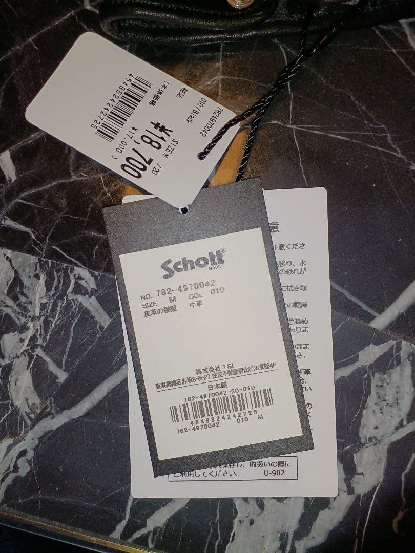 Schott（ショット）レザー(牛)グローブ　スマホ対応　手袋　サイズM