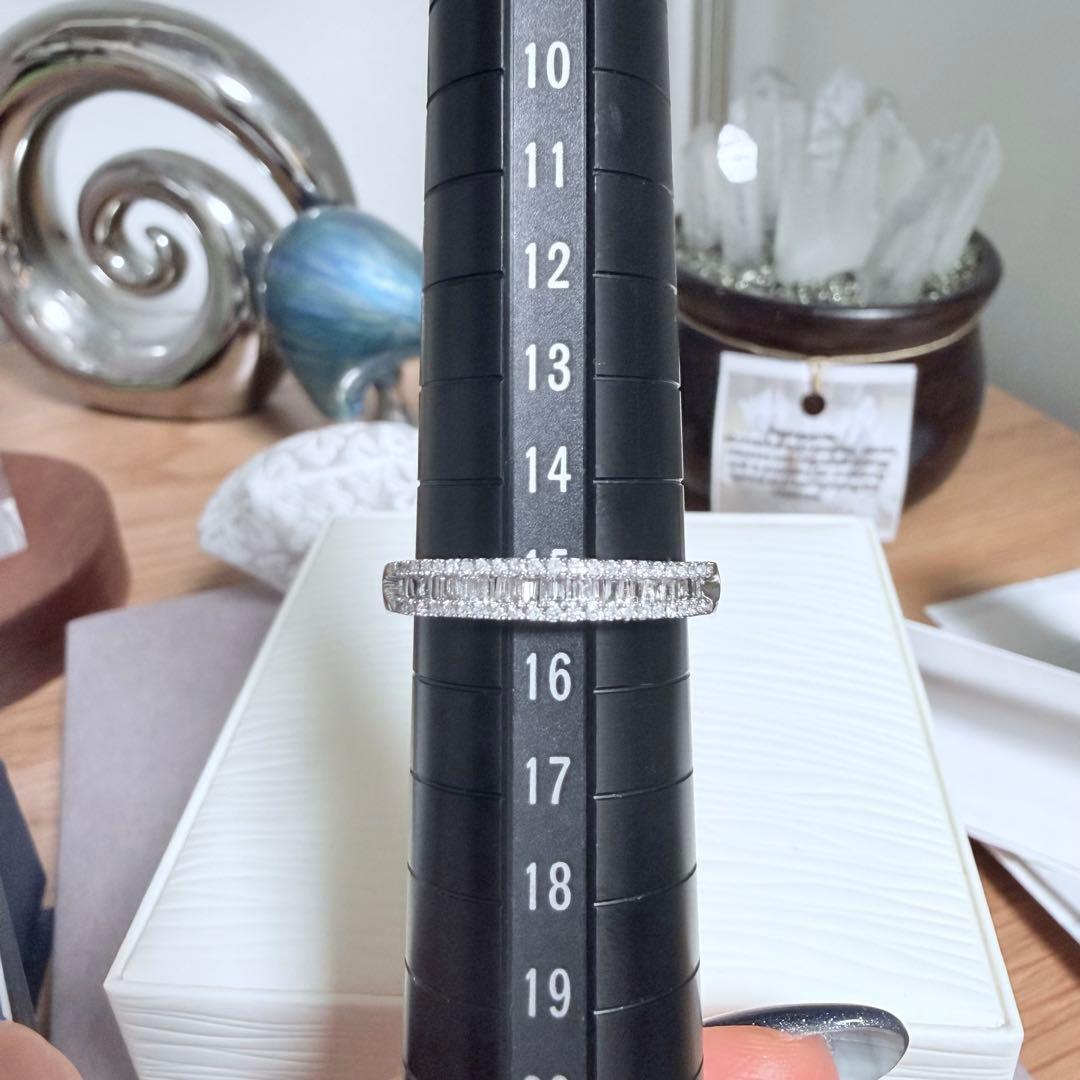 鑑別付 DEFカラー バケットダイヤモンド K18WG D0.2ct