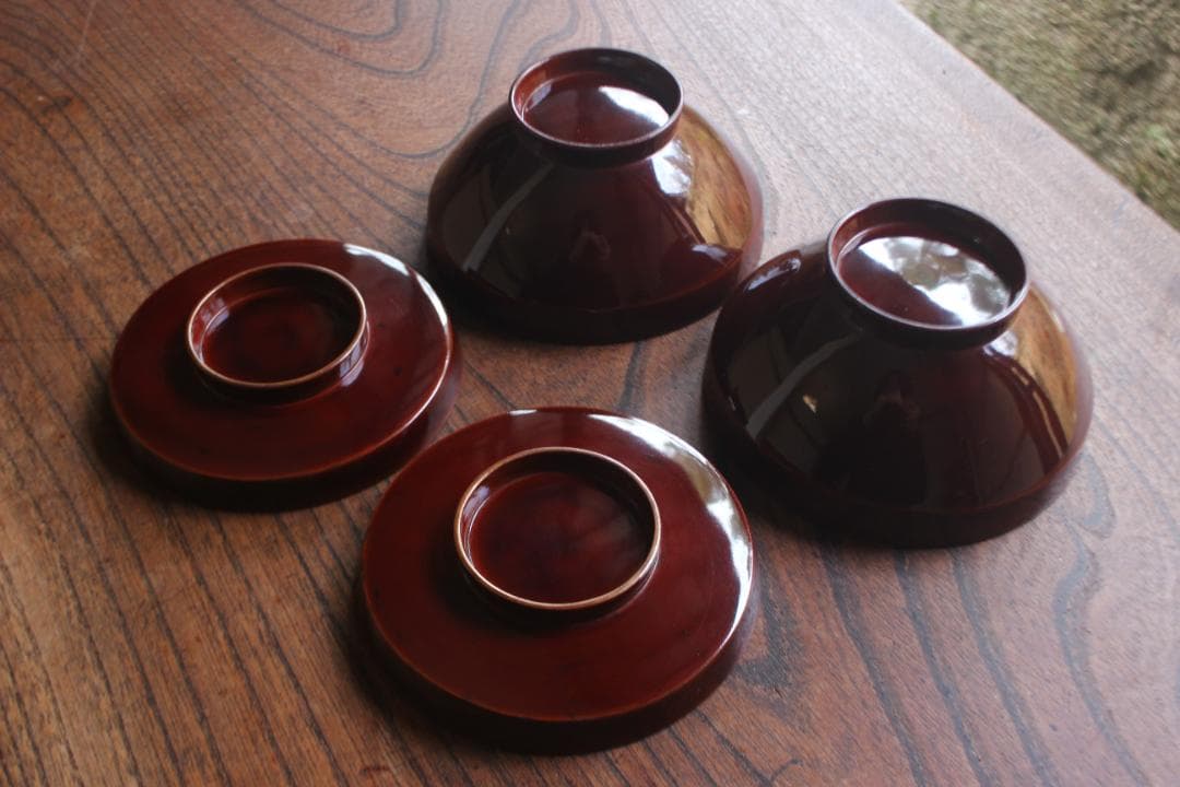 時代逸品！上質紅溜塗に極上高台寺蒔絵の美しいお椀2点（検加賀蒔絵吸物碗蒔絵椀