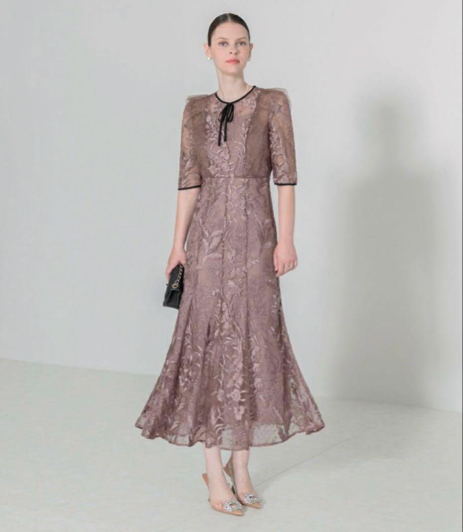 leja 刺繍 ブライダル レース ドレス M 結婚式 パーティー 即購入◎