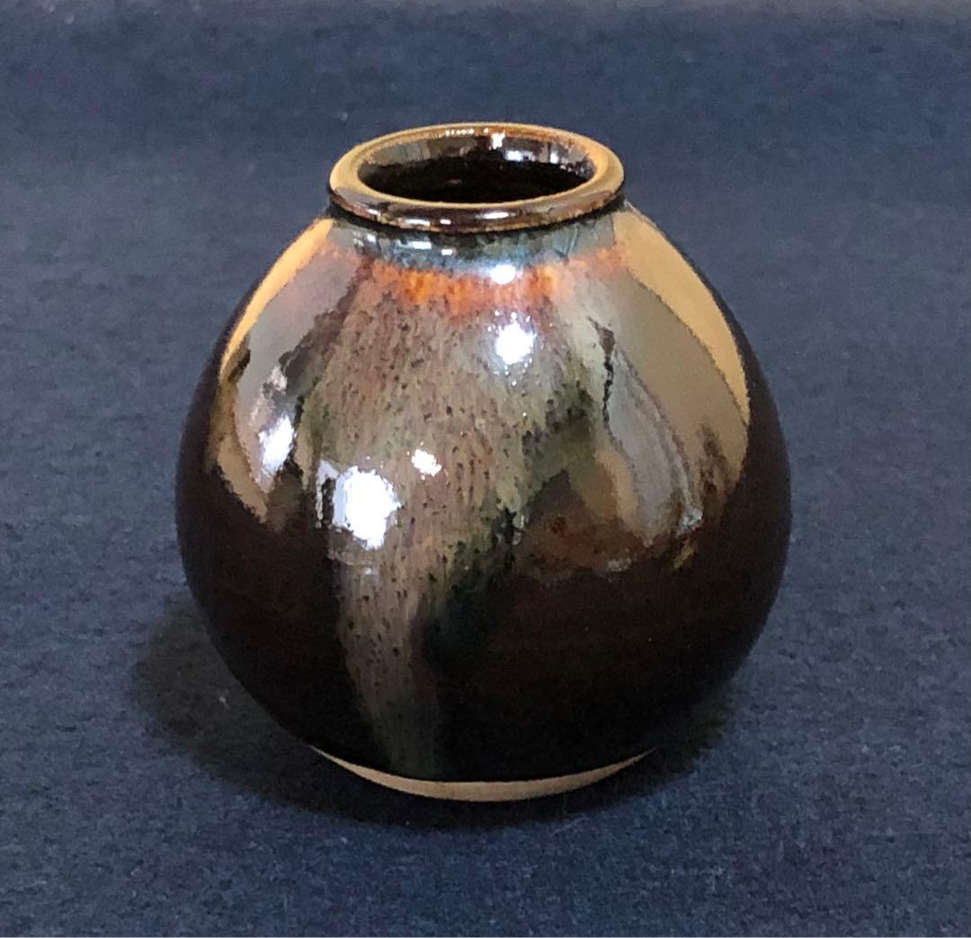 《レ》茶道具 瀬戸 飴釉 茶入 仕覆付 共箱　251119え4