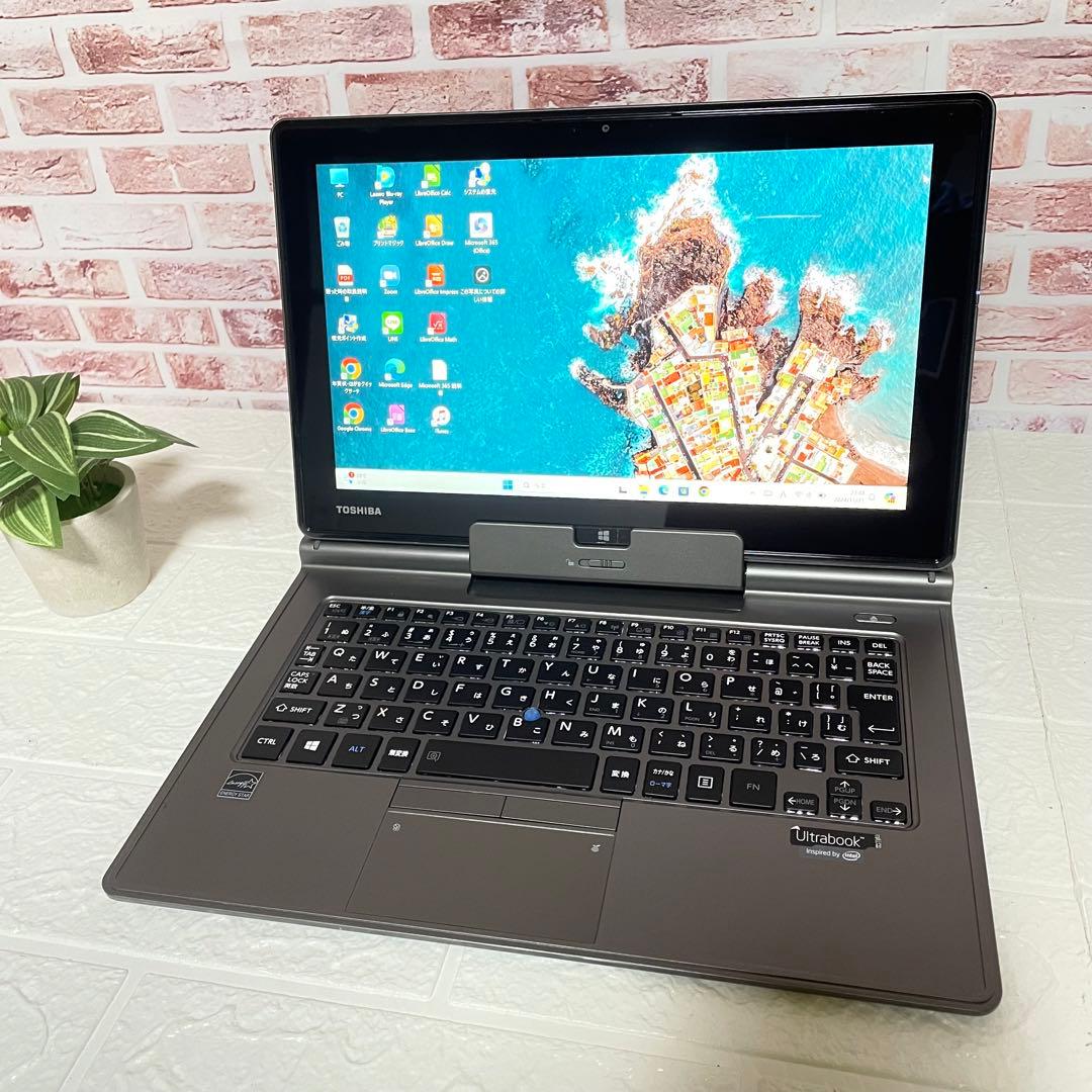 ★タブレット美品東芝パソコンSSD128GB★V714/K ノートPC152