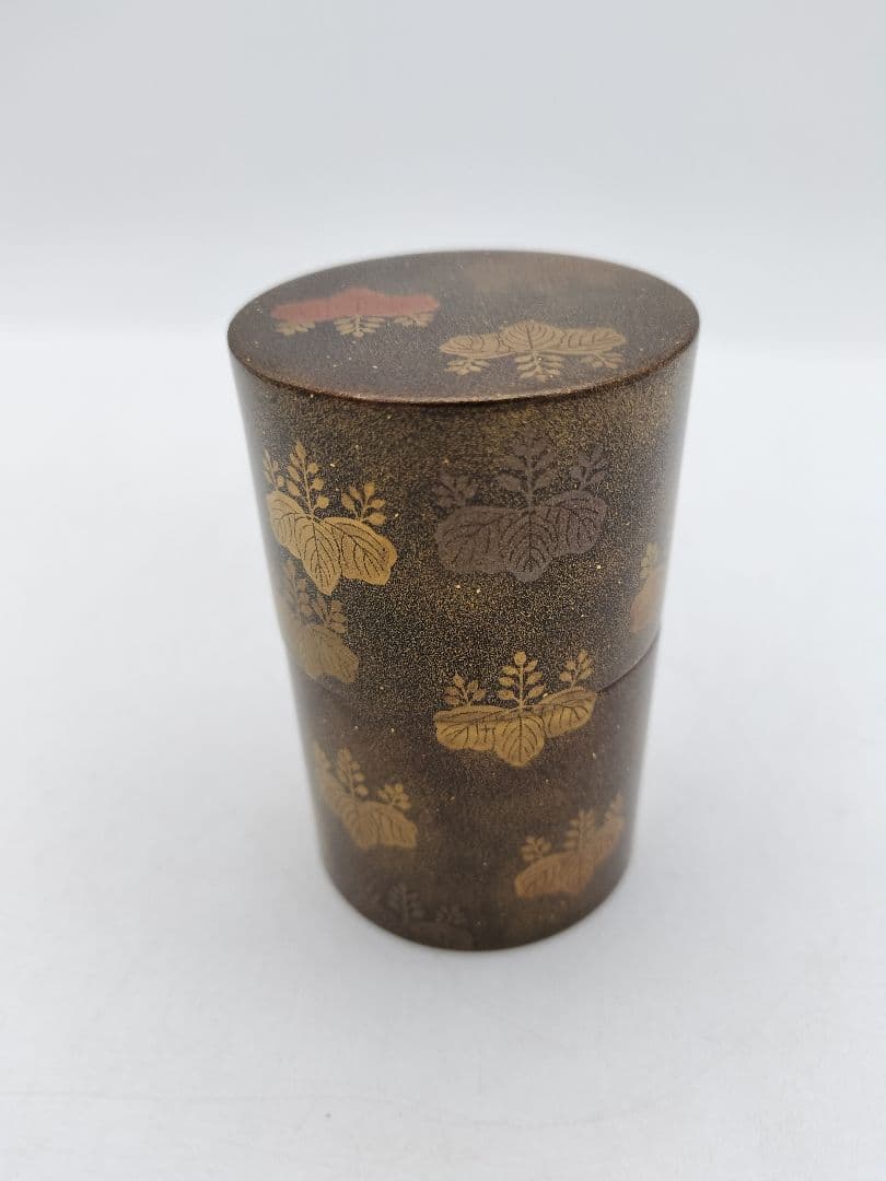 b845【新品・未使用】菊桐　細中次 内梨子地 輪島　清香 木箱 茶道