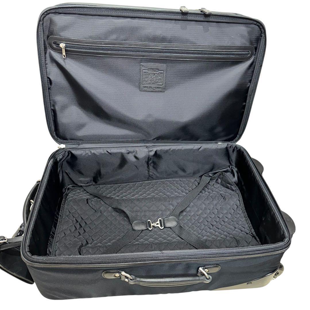 美品　COACH　095　キャリーバッグ　スーツバッグ　ブラック　PVC　レザー