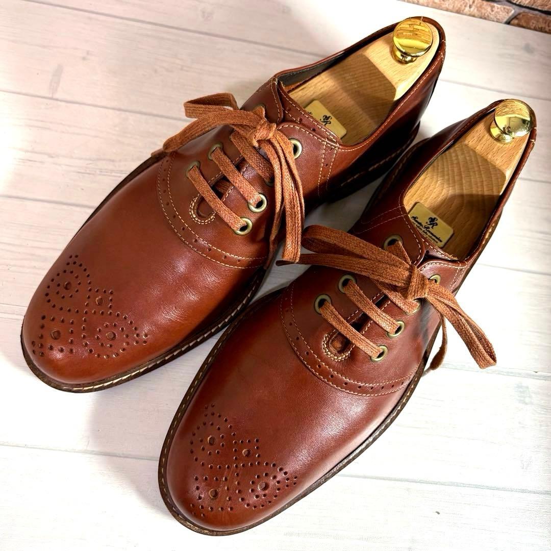 美品■コールハーン■サドルシューズ✨ブローグシューズ メダリオン セレモニー