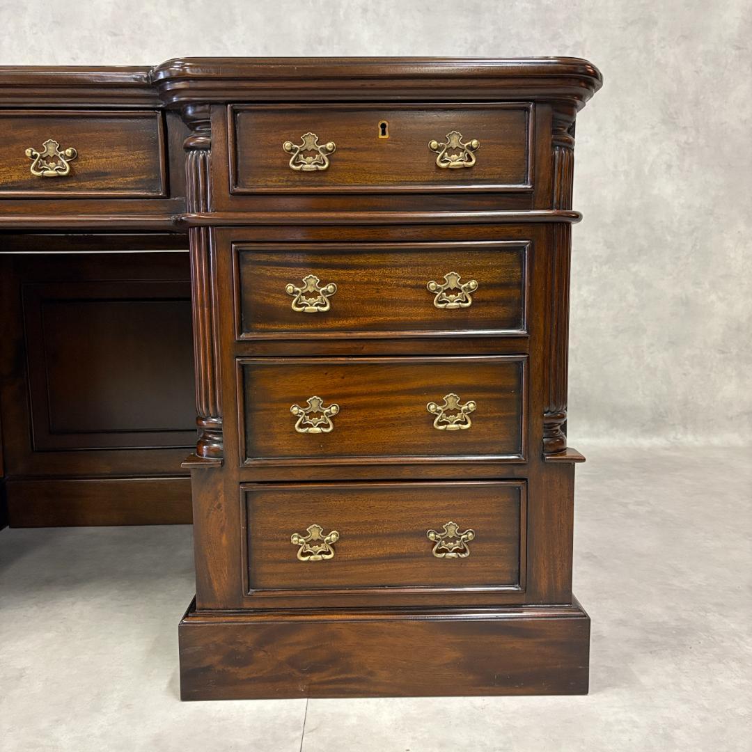 プレジデントデスク 両袖 デスク　アンティーク マホガニー 社長デスク