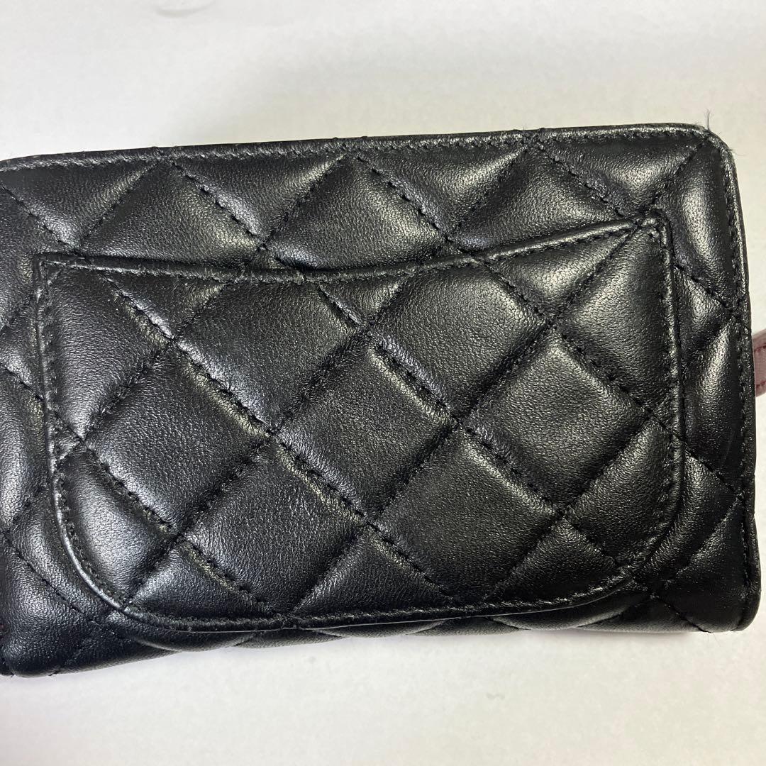 CHANEL 二つ折り財布 黒 キルティング