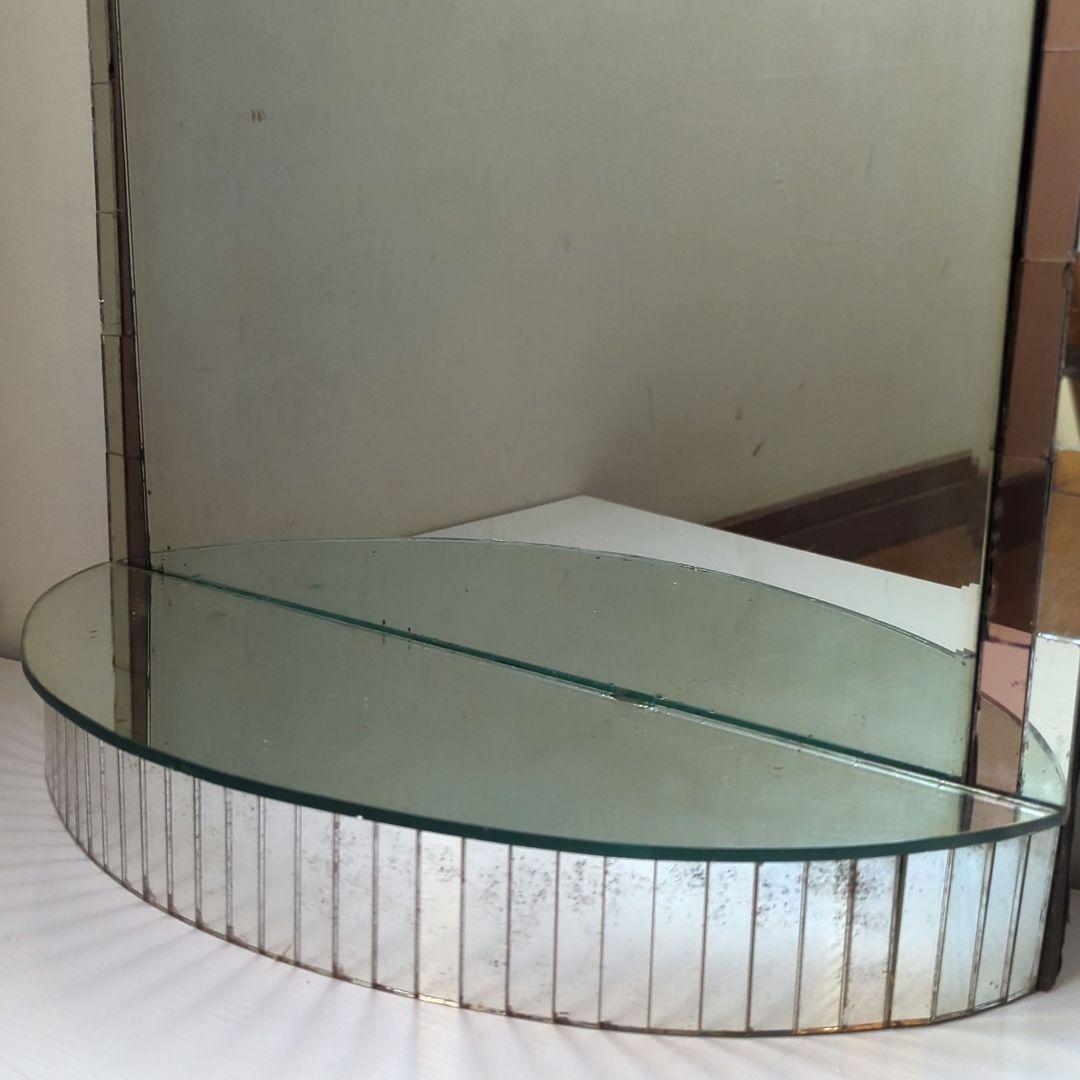 【昭和レトロ】【希少】鏡 陳列棚 ミラー ショーウィンドウ