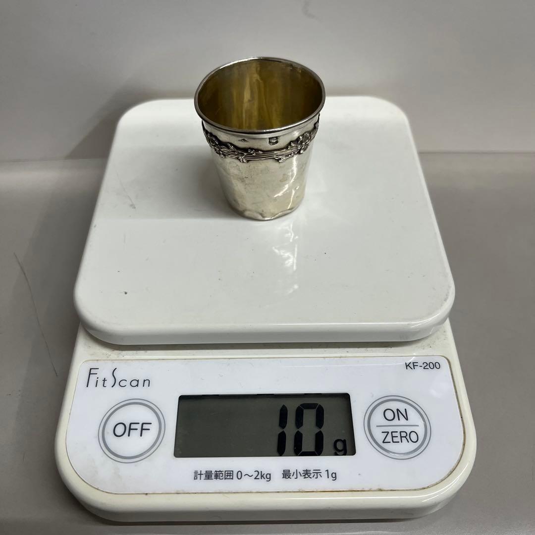 フランス　アンティーク　シルバー　銀製　リキュールカップ