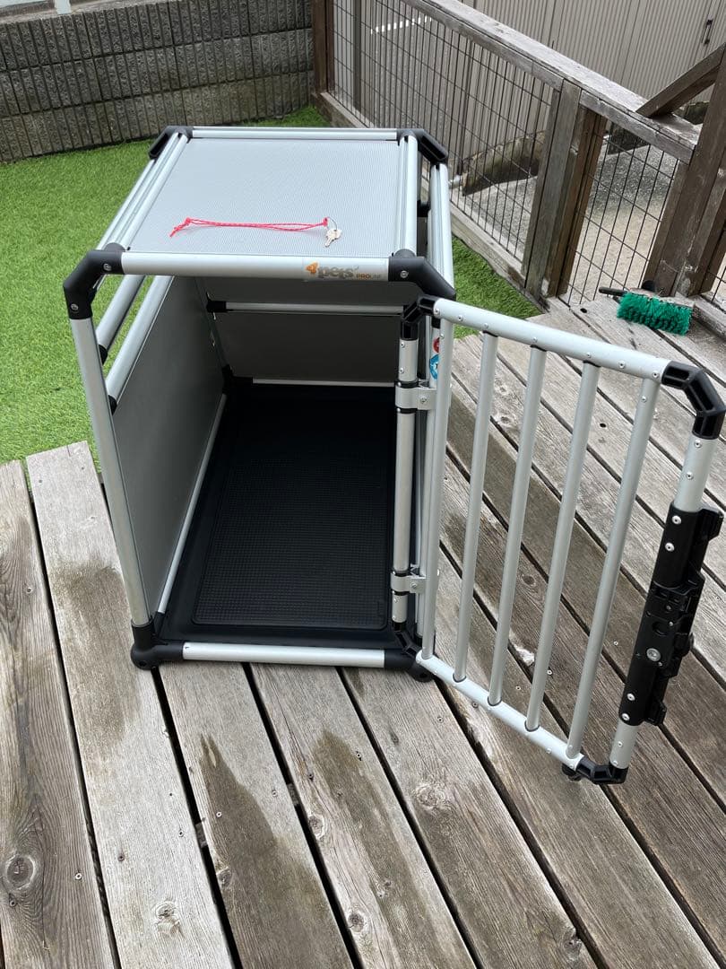 (手渡し限定)アルミ製犬用ケージ 中型犬用　4Pets TUV認証