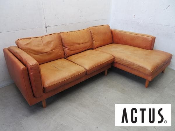 美品■アクタス■FivebyFive■DUBBEL■総革■カウチソファ■48万円