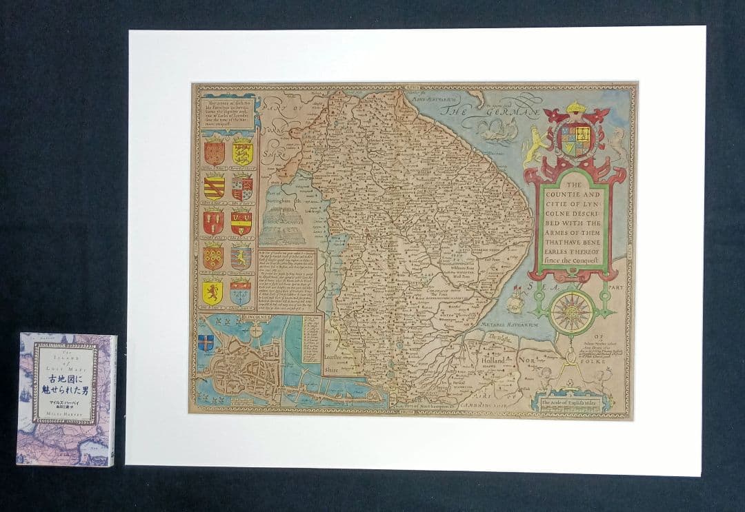 大型作品　西洋古地図　1676年 J. Speed「Lyncolne」