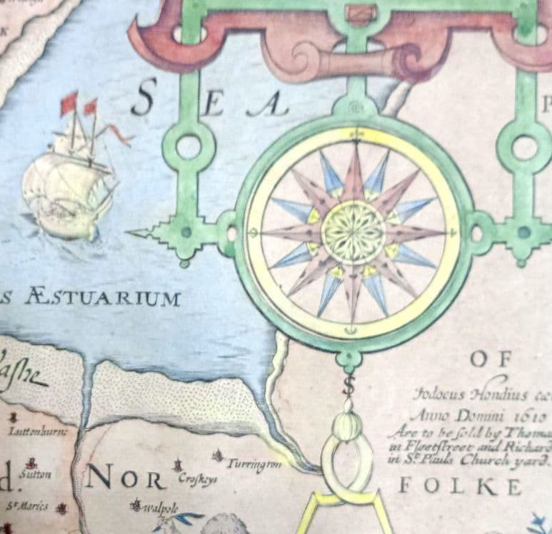 大型作品　西洋古地図　1676年 J. Speed「Lyncolne」