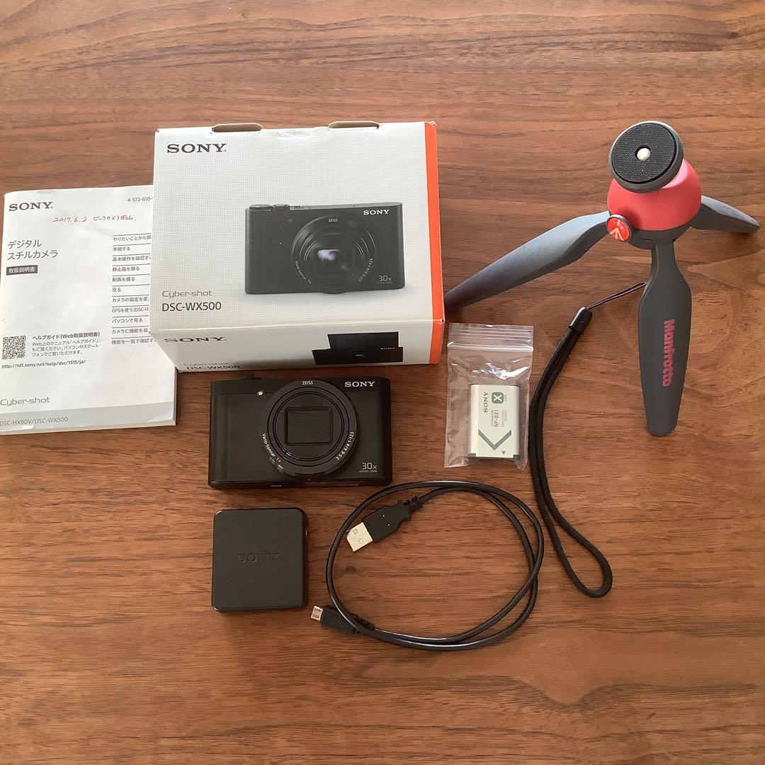 美品　Sony サイバーショットDSC-WX500 三脚・カメラケース付き