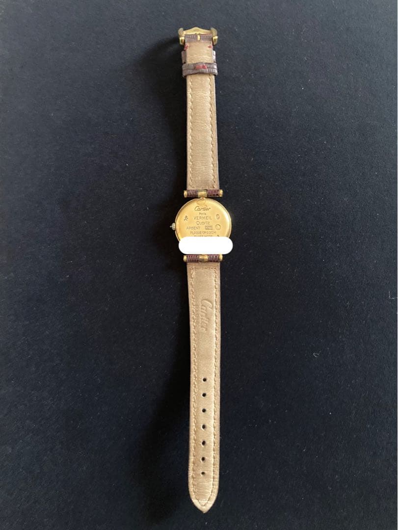 【CARTIER】カルティエ　ヴェルメイユ 925レディース ボルドー　腕時計