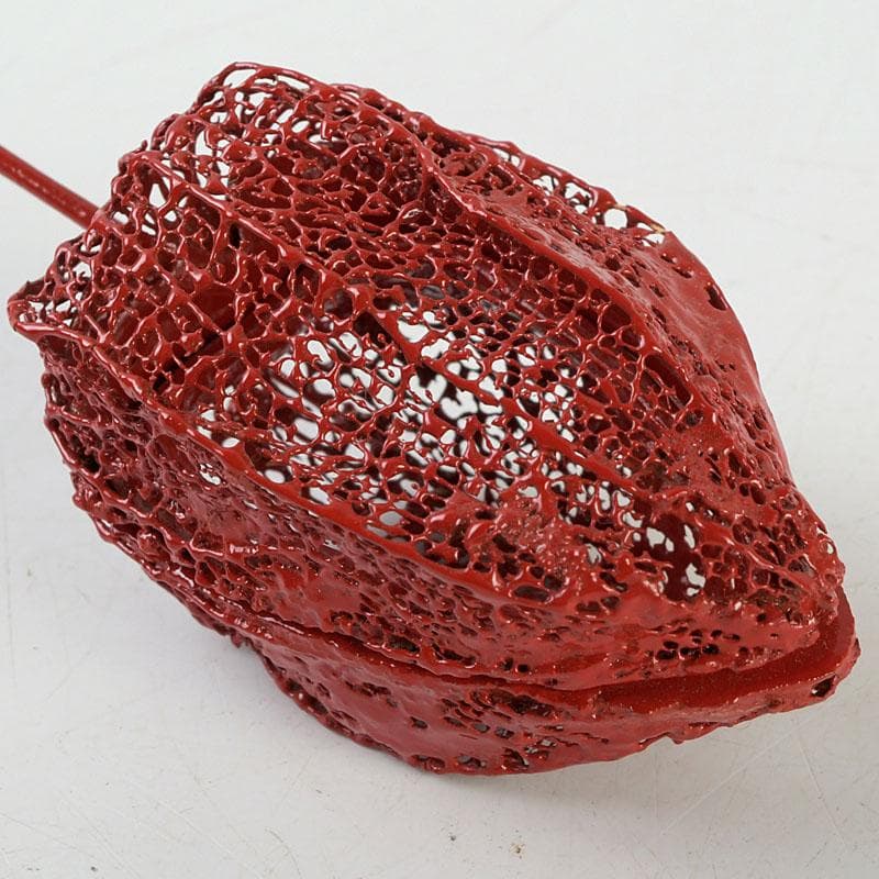 茶道具　乾漆　透かし鬼灯　香合　漆塗箱　V　9344