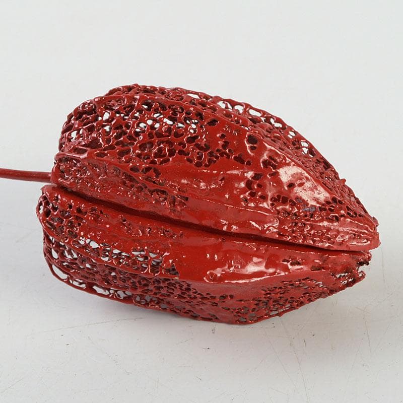 茶道具　乾漆　透かし鬼灯　香合　漆塗箱　V　9344