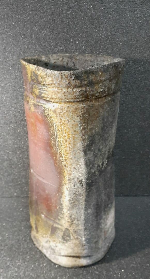 備前焼　塚光窯　中村勉作　備前　花入れ　共箱　共布　茶道具