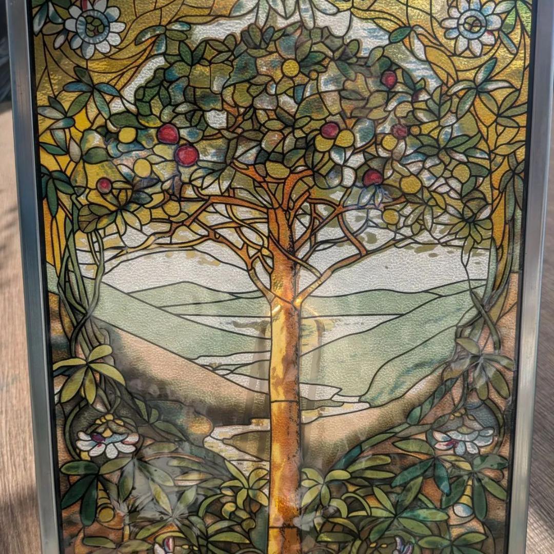 グラスマスターズ 生命の樹 ステンドグラス 33×24 ルイスCティファニー