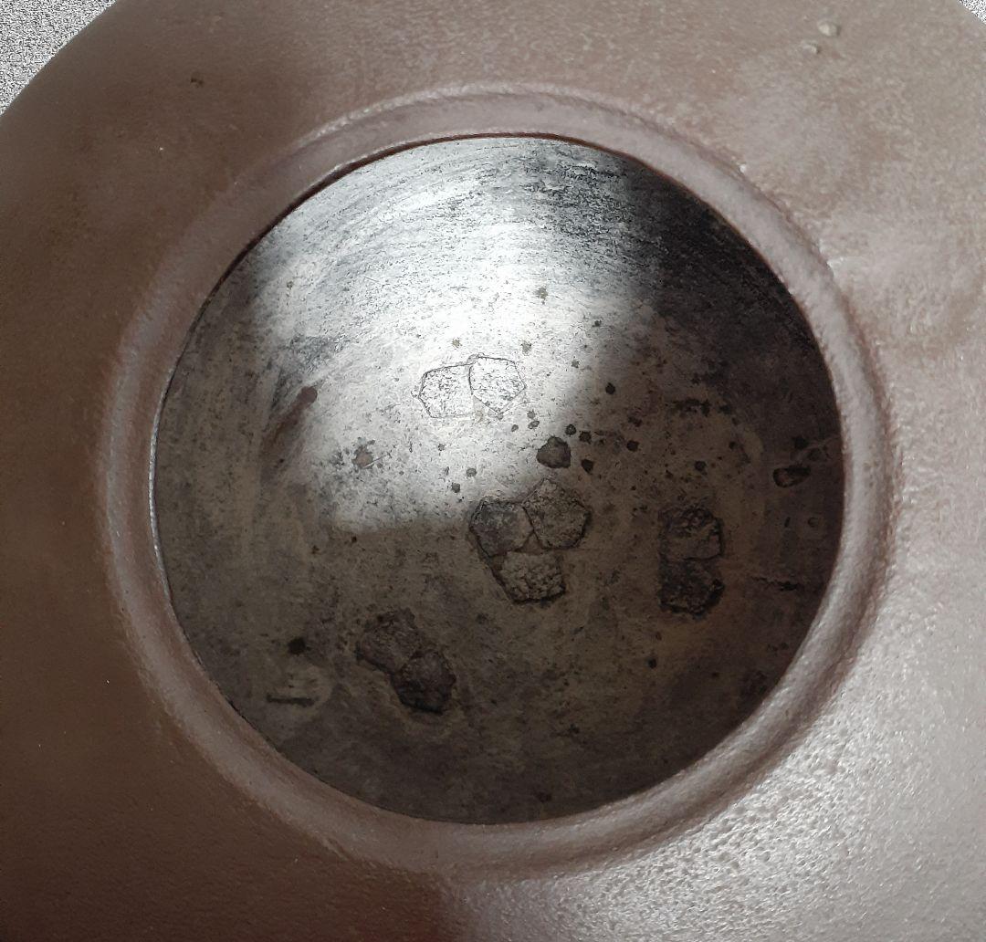 日本工芸会正会員　釜師　畠春斎 造　姥口　尻張釜　銅蓋　釜鐶付　栞付き