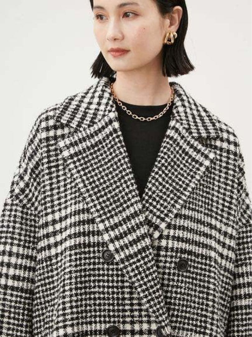 新品未使用タグ付き　ワイドシルエットダブルブレストコート