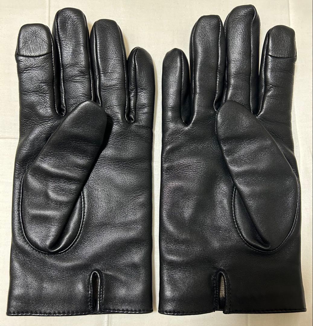 COACH コーチ レザー グローブ 手袋 ブラック Lサイズ
