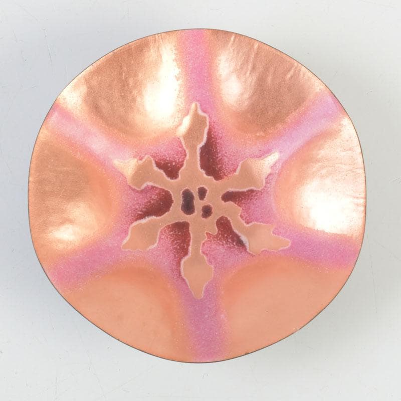 七宝焼　大阪尚美堂造　花形皿　小皿　共箱　V　9806