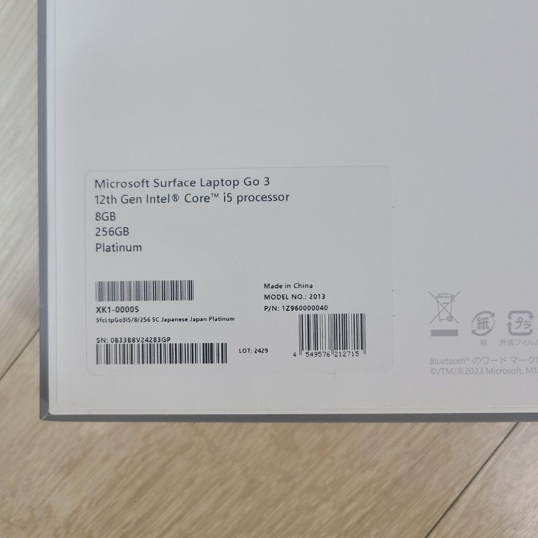 Windowsノート本体 Surface Laptop Go3 /12th/ 8GB/256GB coi5