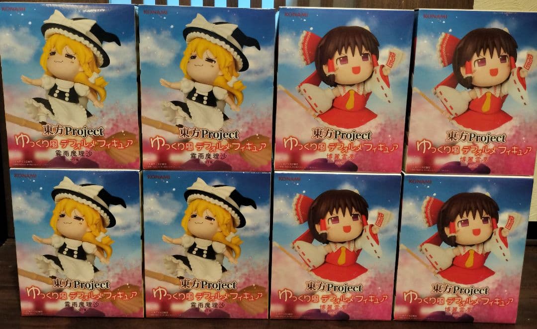 東方Project ゆっくり風デフォルメフィギュア 霊夢 魔理沙8体セット