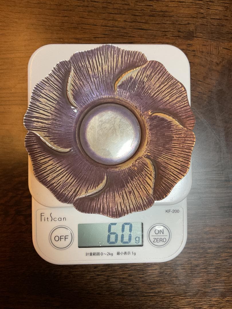 純銀　茶托10客　捻牡丹托子 桐箱付　593gr