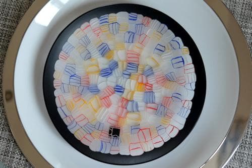 ベネチアンガラス ヴェネチアングラス ミルフィオリ プレート ムリーニ ムリーネ