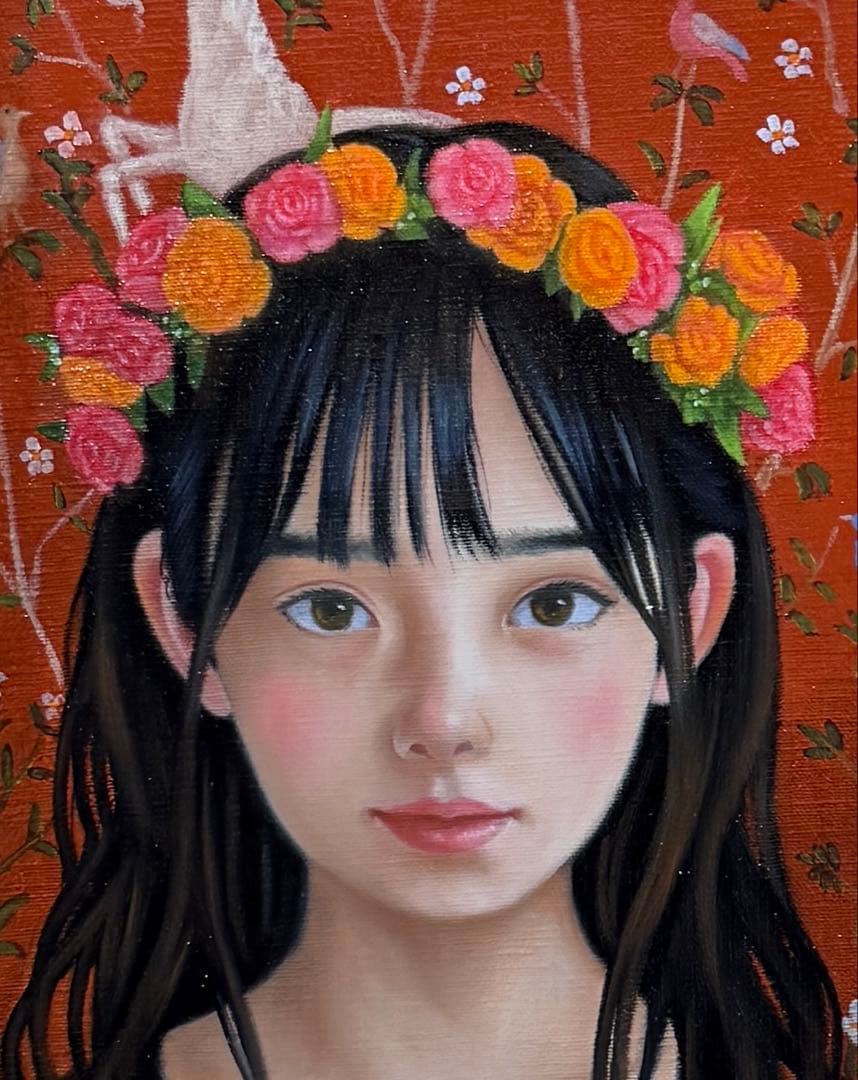 ⭐︎⭐︎古典的絵画　写実　女性像　額付き　M3号 ⭐︎⭐︎