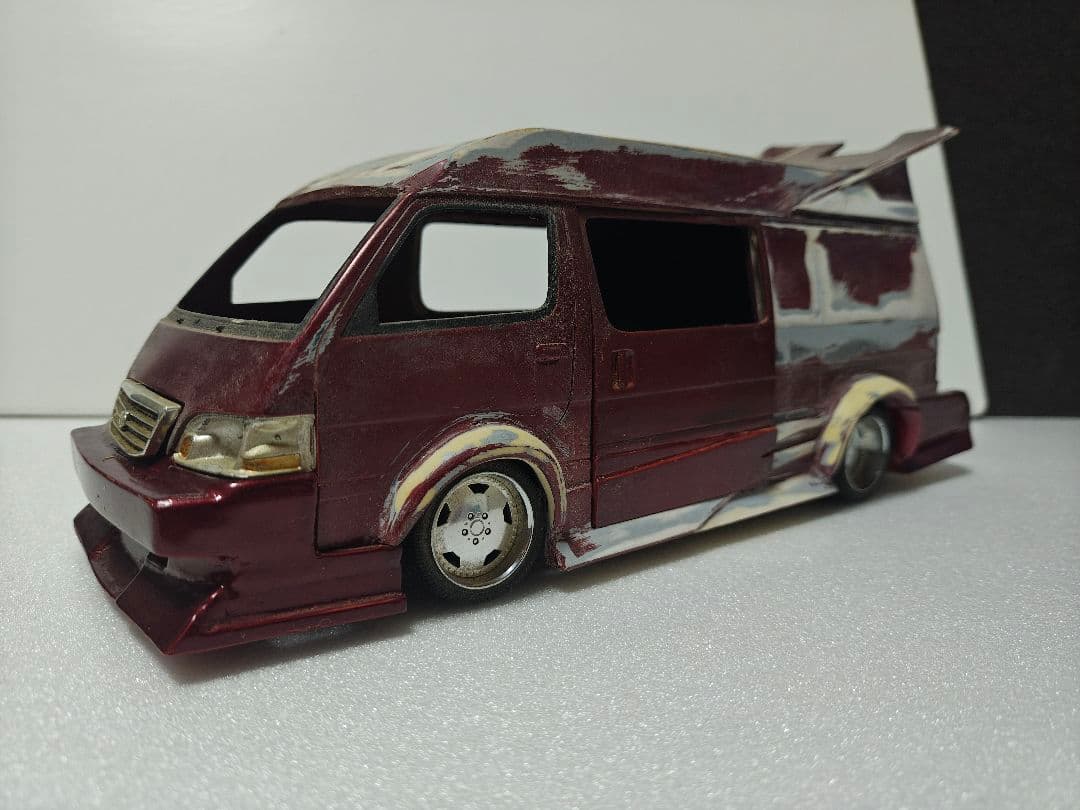 1/24 ハイエースプラモデル 2台セット 自作バニング＆ワゴン