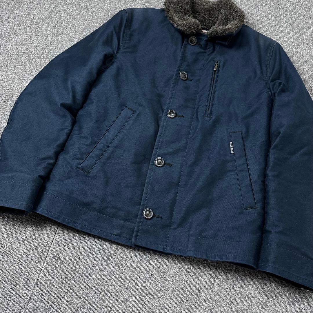 BLUEBLUE デッキジャケット ブルーブルー 裏地 ファー N-1