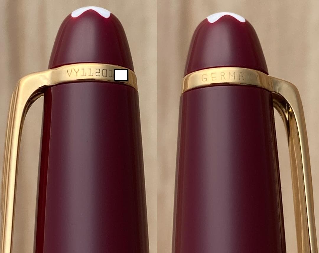 超美品 モンブラン ボルドー色x ゴールド 164 ボールペン ペンケース付