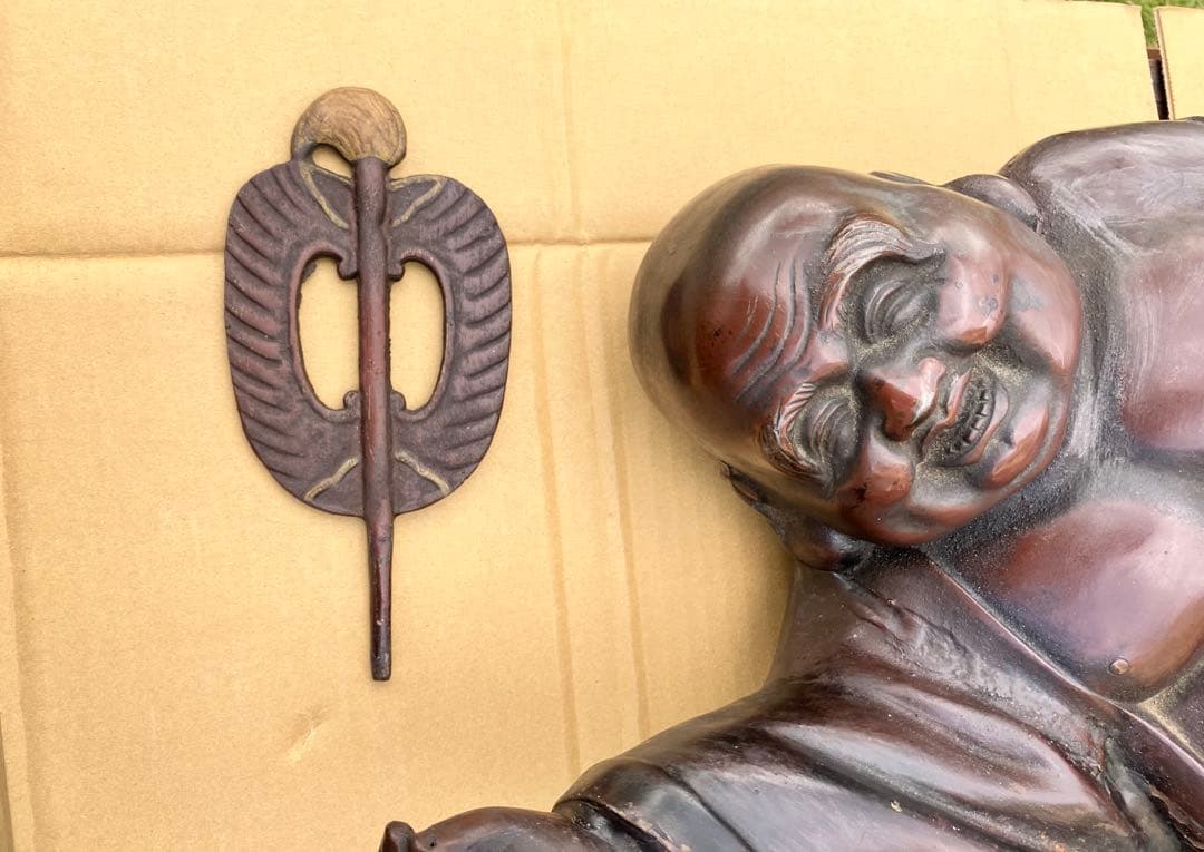 再度値下げ　迫力ある布袋 51cm 19kg ビンテージ　レトロ パワースポット