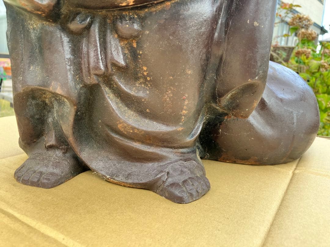 再度値下げ　迫力ある布袋 51cm 19kg ビンテージ　レトロ パワースポット