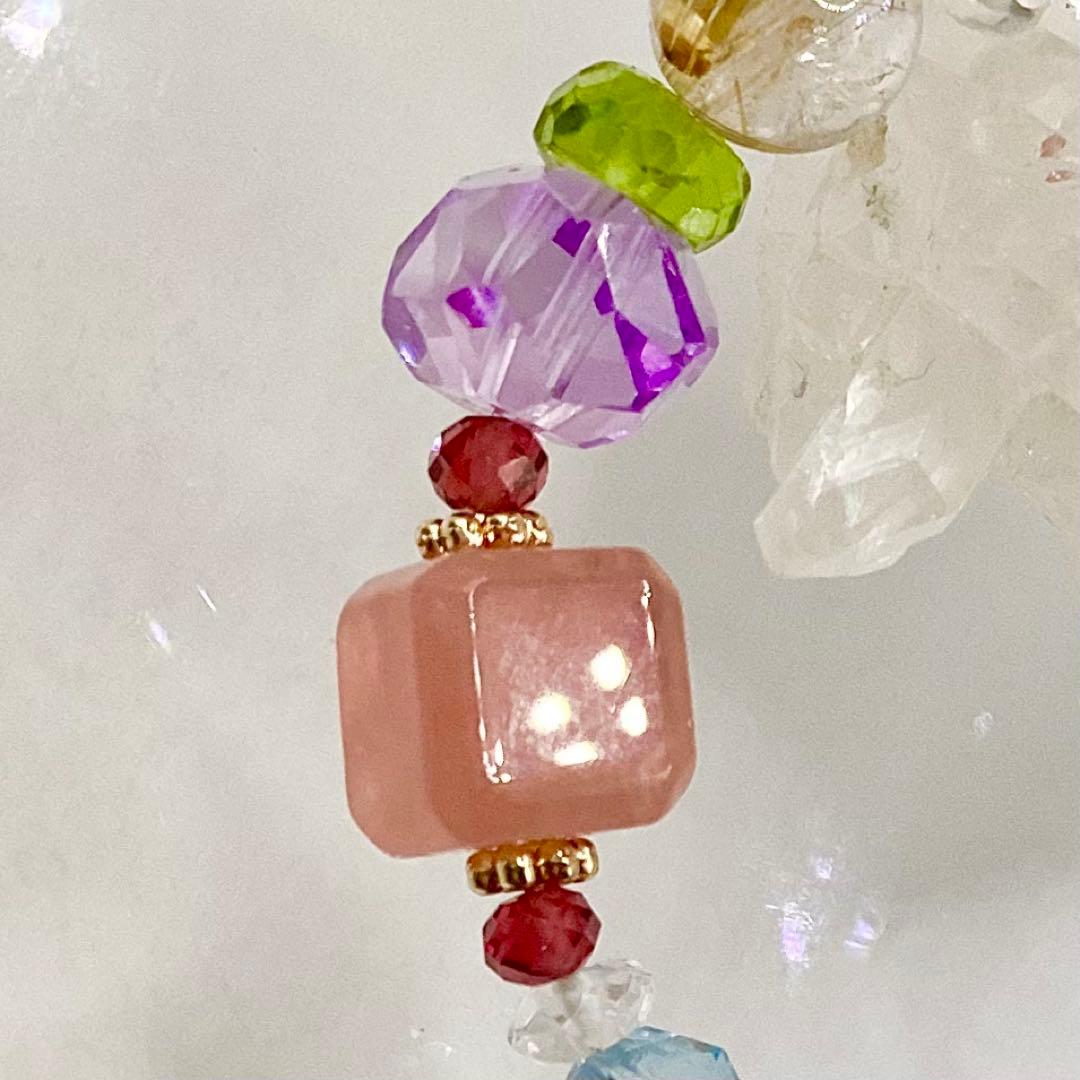 天然石★ブレスレット ストロベリークォーツ ♪ 378