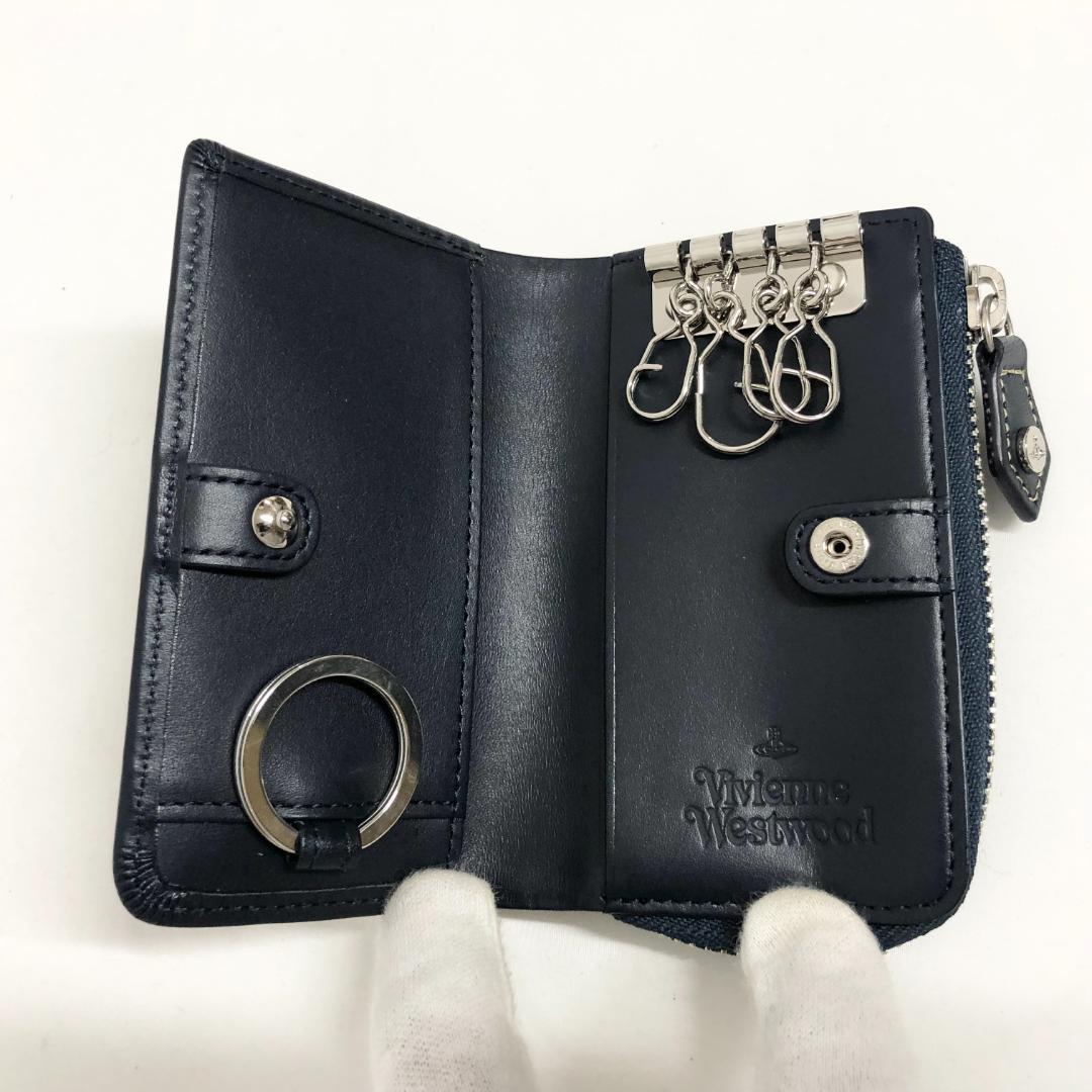 ○★新品未使用　ヴィヴィアンウエストウッド　エンベロープ2　キーケース　ネイビー