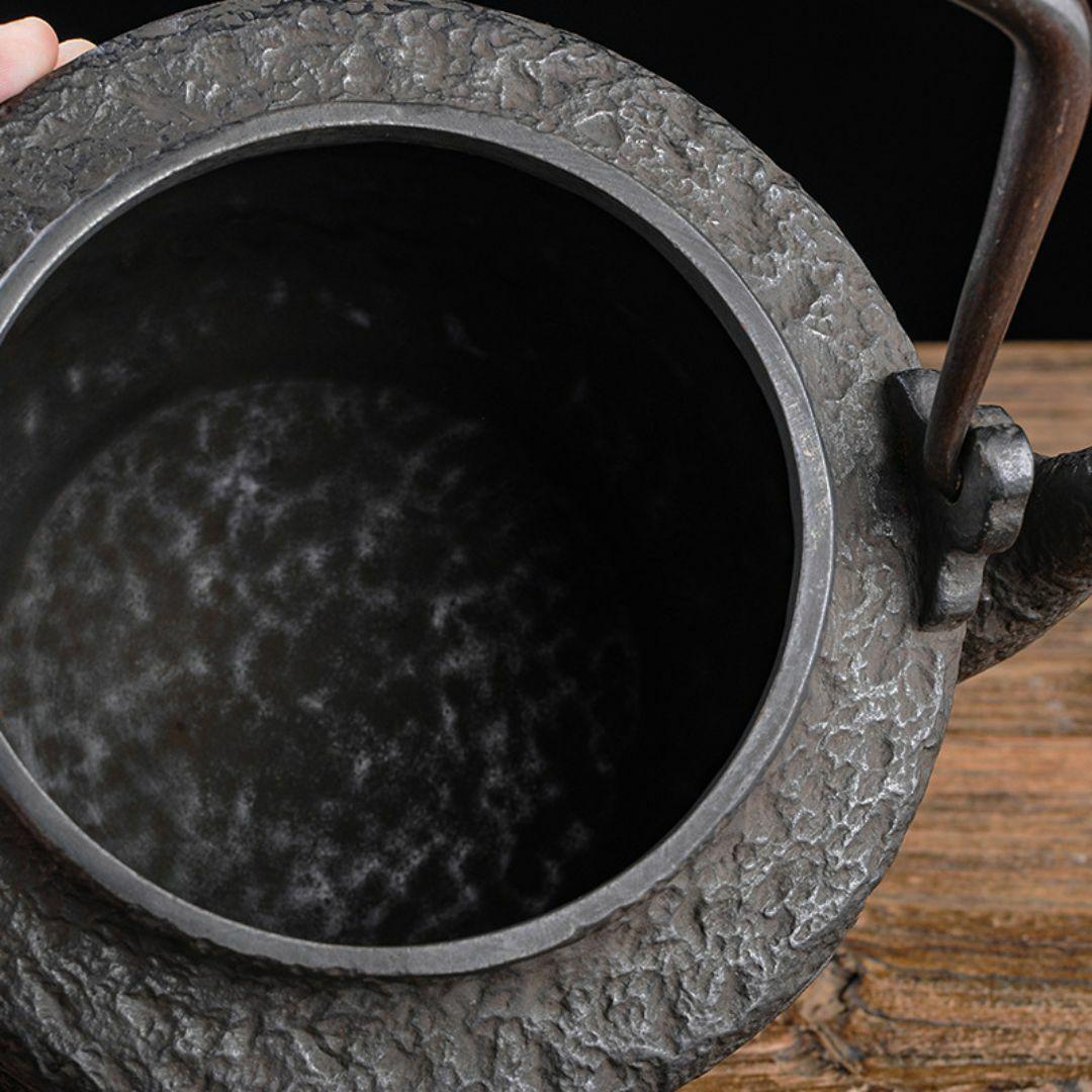 鉄急須 2500ml 梅蘭竹菊 鉄製 急須ホイッスルケトル 鉄瓶 鉄器