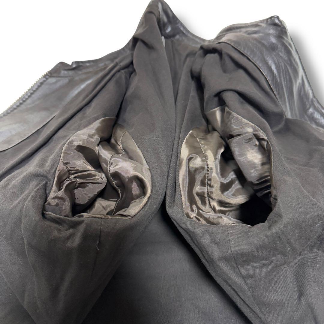 DIESEL 521 シングル ライダースジャケット ラムレザ 羊革 メンズ