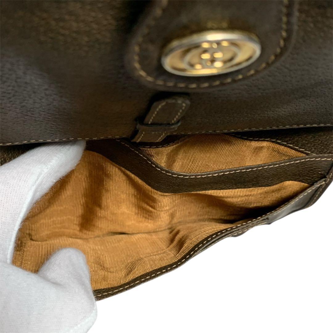 GUCCI オールドグッチ GGプラス シェリーライン 三つ折り 長財布