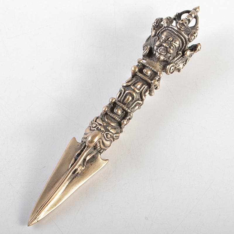 チベット 密教法具 　古銅　独鈷杵　プルパ　V　R5838