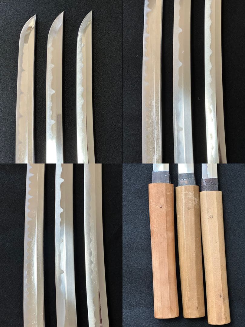 模造刀 白鞘　打刀 三点まとめ　鞘抜き長さ約97cm