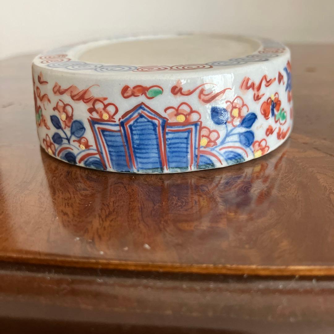 九谷焼き　大明萬暦年製　硯（スズリ）鳳凰　龍　大聖寺伊万里