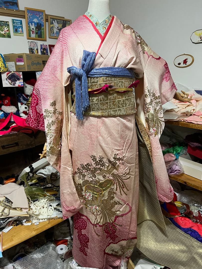 振袖フルセット✨振袖、帯、帯揚げ、帯締め、帯揚げ、重ね襟、半衿用刺繍リボンセット