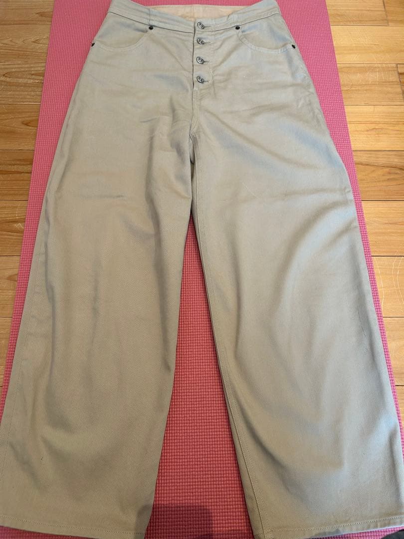 MM6 Maison Margiela ベージュワイドパンツ